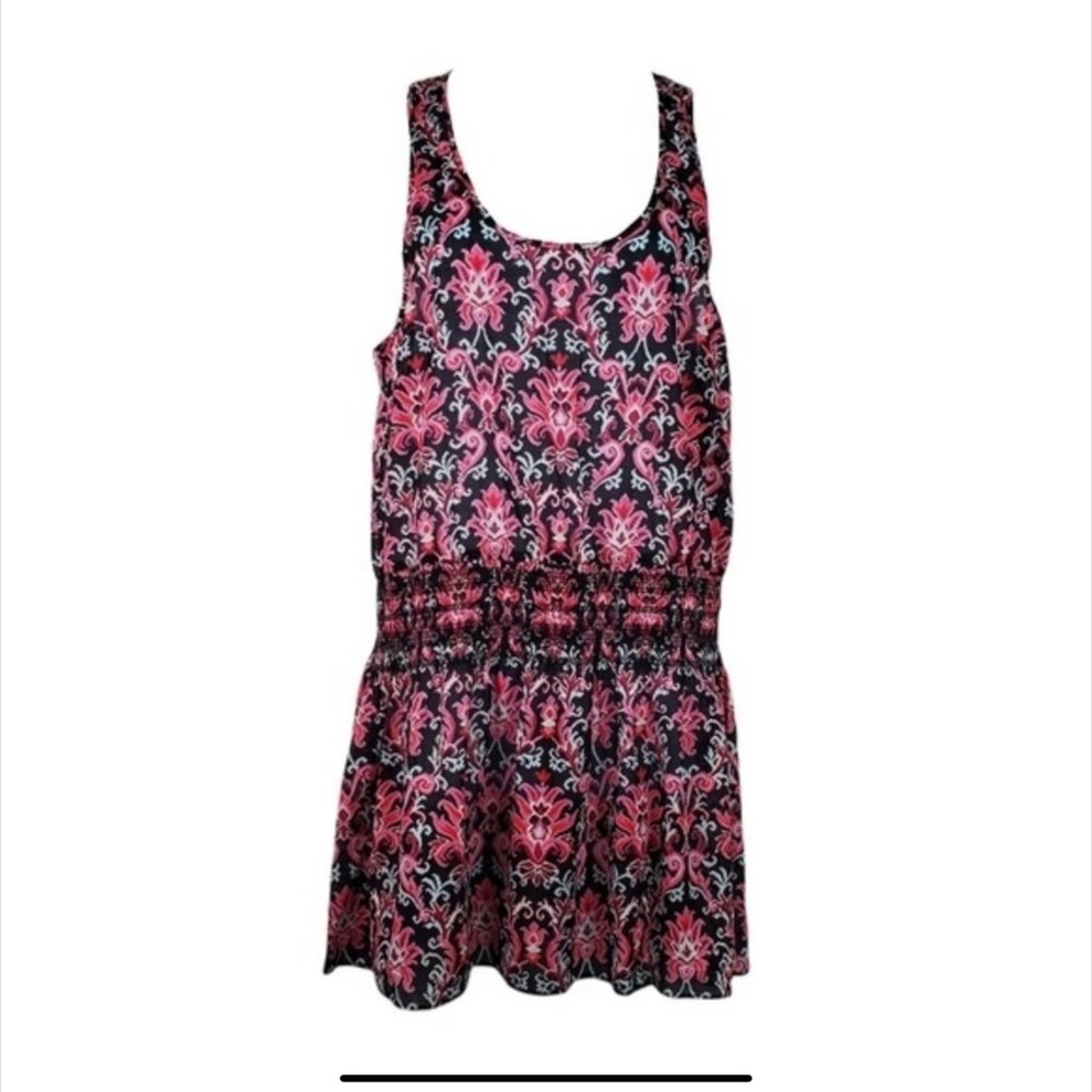 Kate Spade Sleeveless Pink Black Oasis Beach Coverup Dress Size M